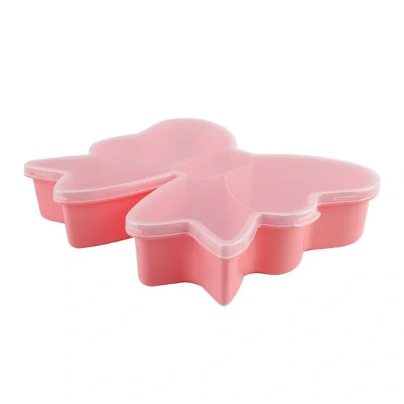 Large Sparkle Bow Snack Box Food Storage Container Valentine SHIP ASAP CWC Pink - Picture 4 of 11